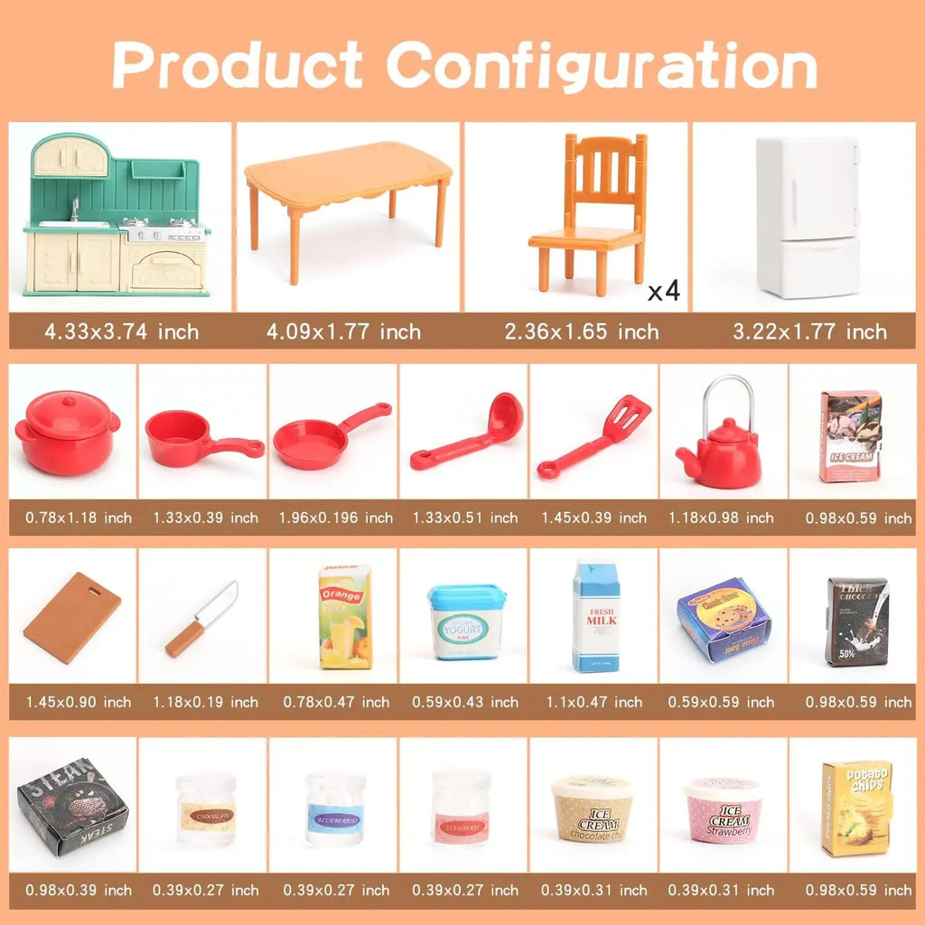 Dollhouse Furniture Kids Toys Miniature Doll House Accessories