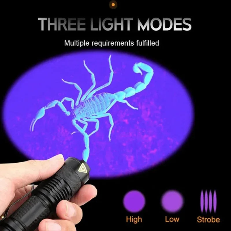 395nm UV Blacklight Flashlight – Aluminum LED Stain Detector Torch UV Blacklight Flashlight Zpaxo