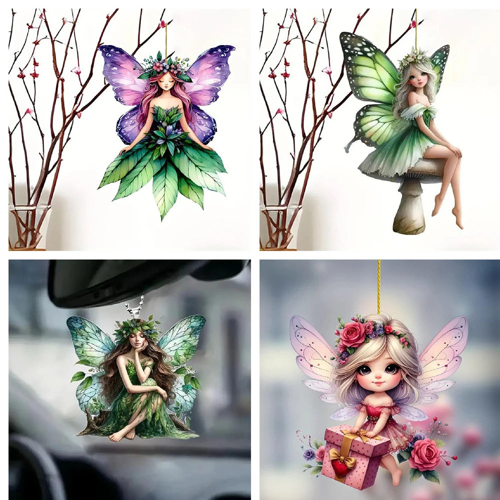 Acrylic Fairy Elf Pendant – Car, Bag & Home Charm Decor