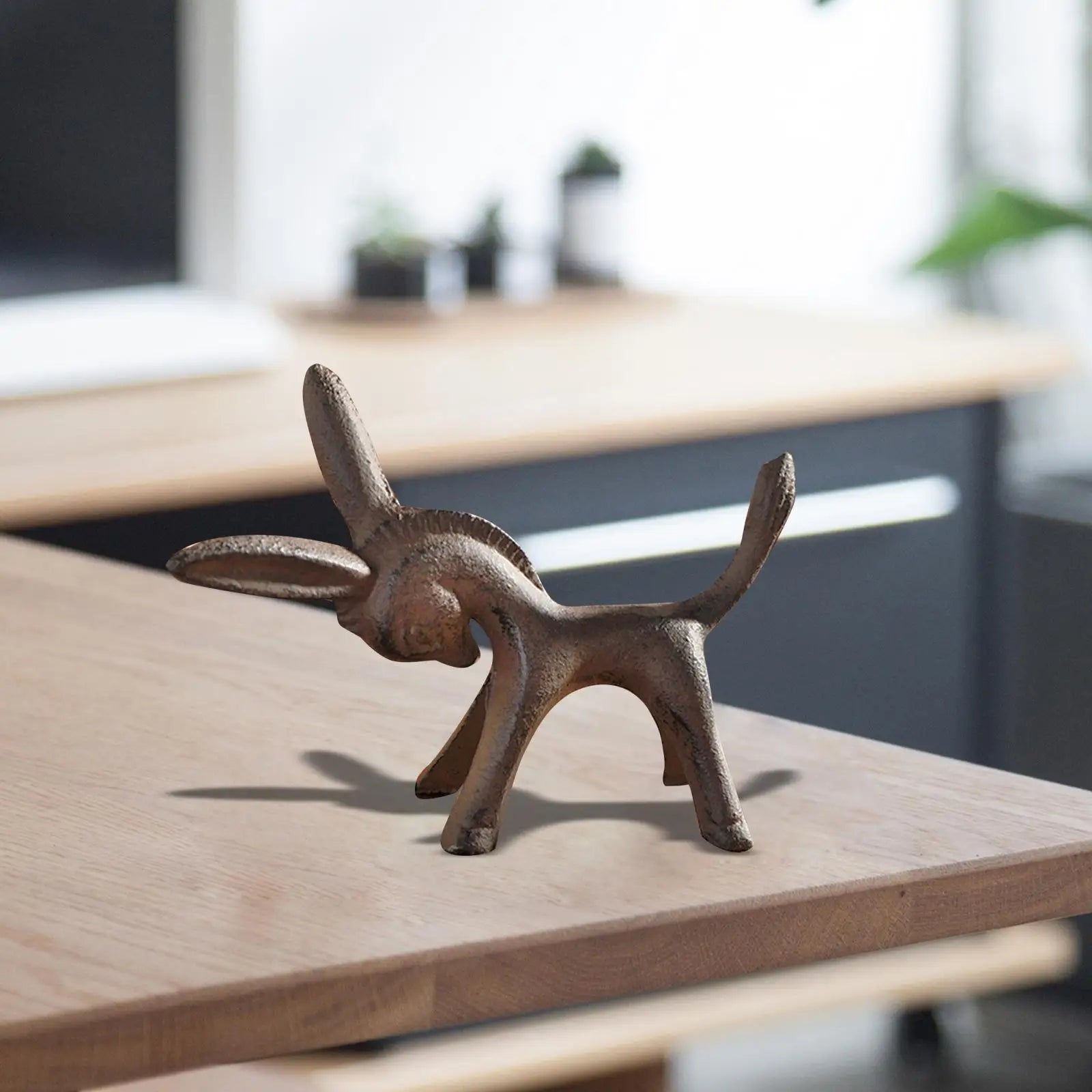 Cast Iron Donkey Figurine | Rustic Animal Sculpture & Decor Animal Figurine Zpaxo Default Title