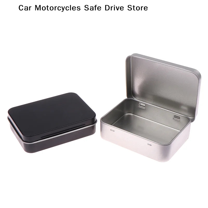 CM1PC Frosted-finish Hinged Metal Storage Box Tin-plated Steel