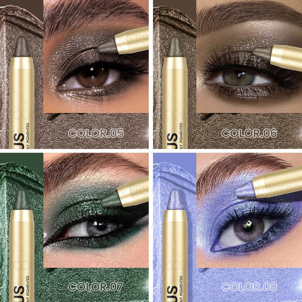 Pearlescent Green Color Highlighting Eyeshadow, Soft And Smooth Texture, Exclusive For Summer, Highlighting Eyeshadow Zpaxo