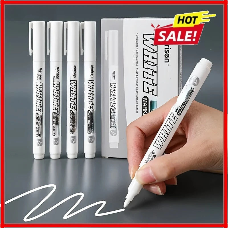 White Paint Pens Fine Tip – Waterproof Oil-Based Markers 3/6 Pack Paint Marker Pens Zpaxo