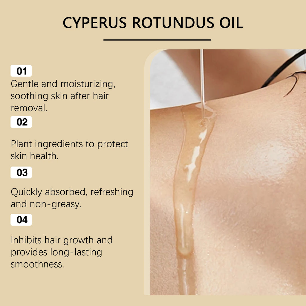 Cyperus Rotundus Hair Inhibitor Oil – Body Hair Removal Serum Hair Inhibitor Serum Zpaxo