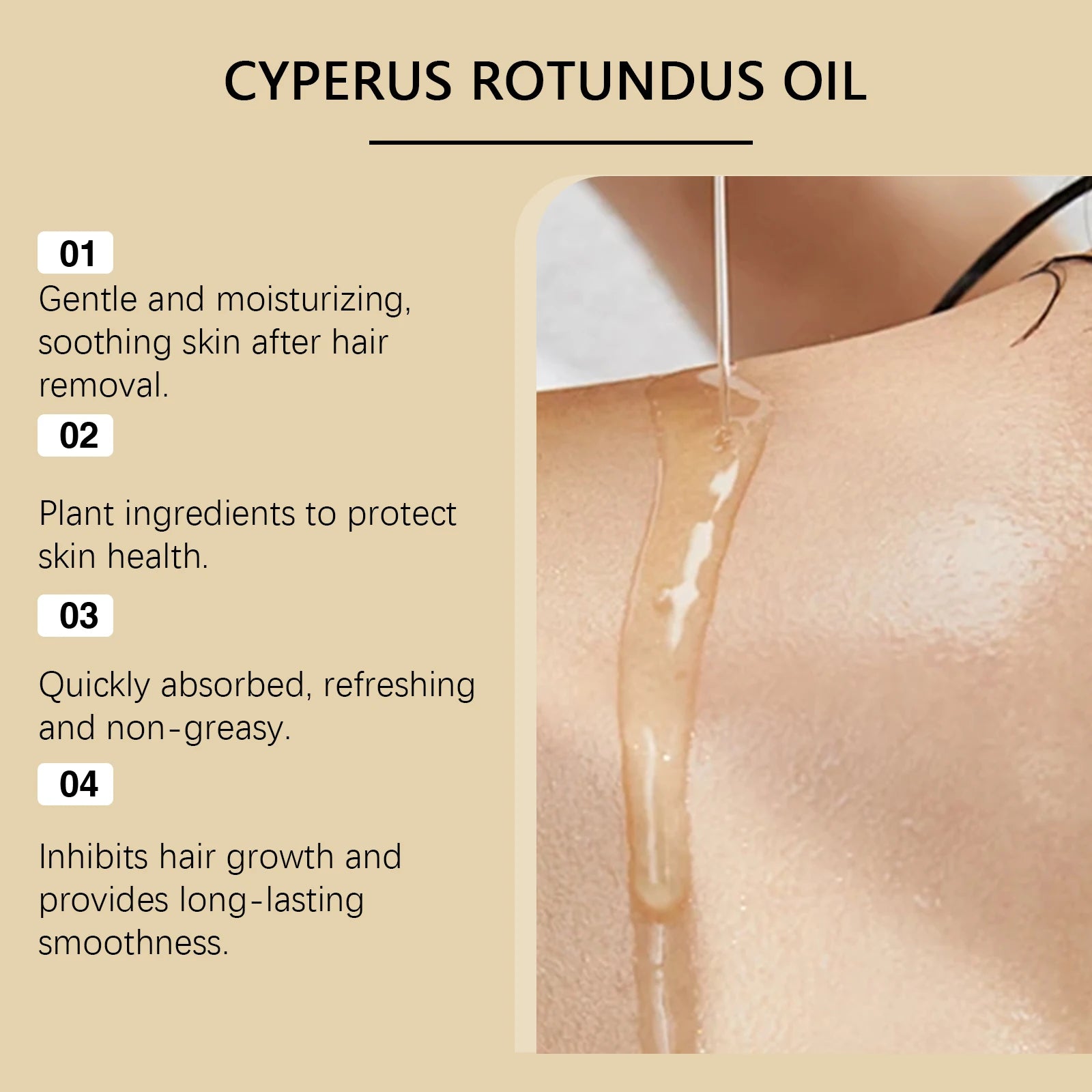 Cyperus Rotundus Hair Inhibitor Oil – Body Hair Removal Serum Hair Inhibitor Serum Zpaxo
