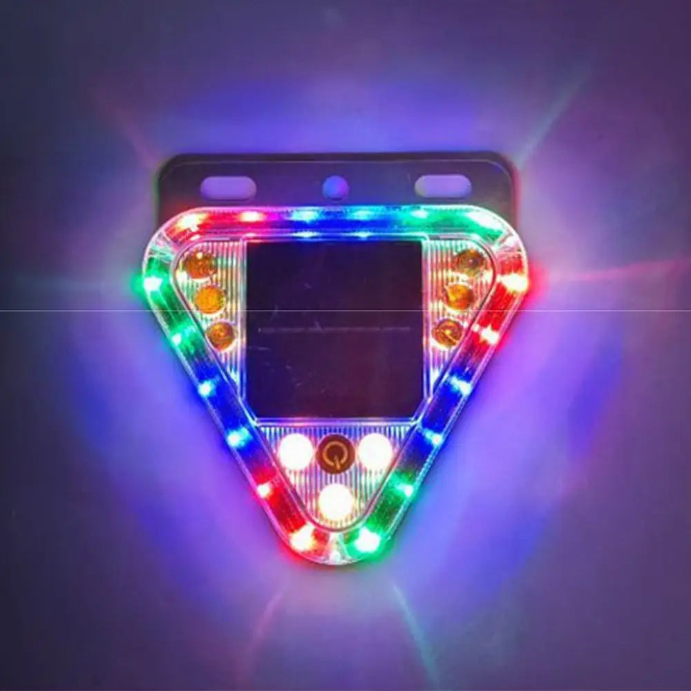 Multicolor LED LED Solar Warning Light Magnetic Base Waterproof RGB Flashing Tail Light Anti Rear End Touch Switch Zpaxo
