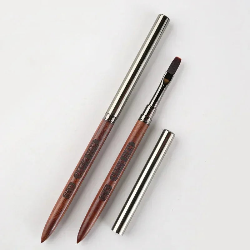 Wood Gel Painting Brush Nail Art for Gel Tip Extension Acrylic Builder Accessory Nail Art Brushes Manicure UV Gel Nails Brush Zpaxo