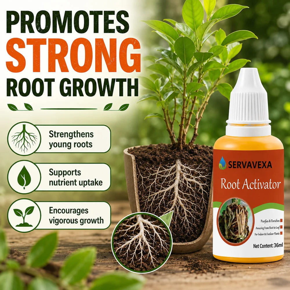 SERLAVEXA Plant Root Stimulator Liquid Nutrient Growth Enhancer for Cuttings Propagation Flower Transplanting Bonsai Care 36ml Zpaxo