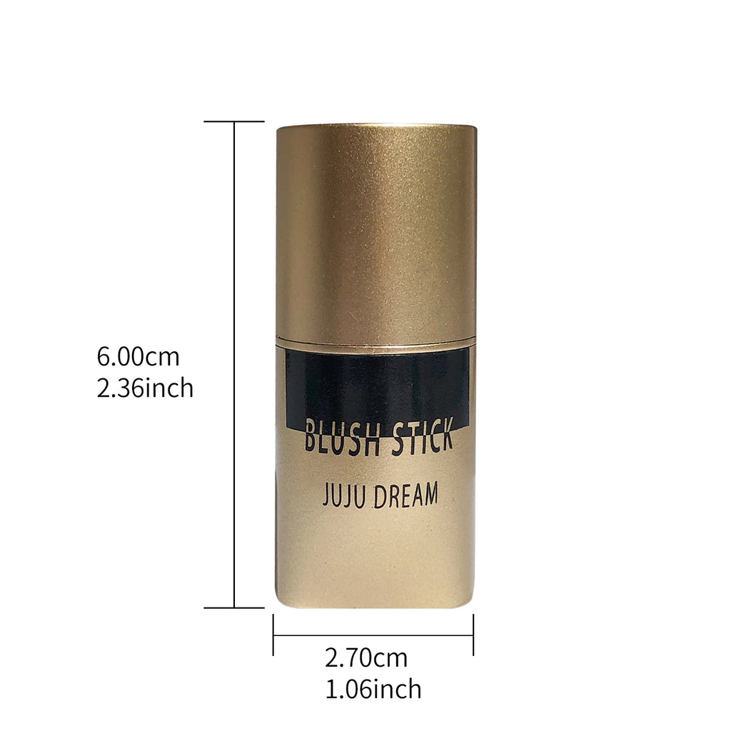 Golden lustrous blush stick with a contour stick, featuring a blend of bronze powder and blush, a facial contour pen Zpaxo