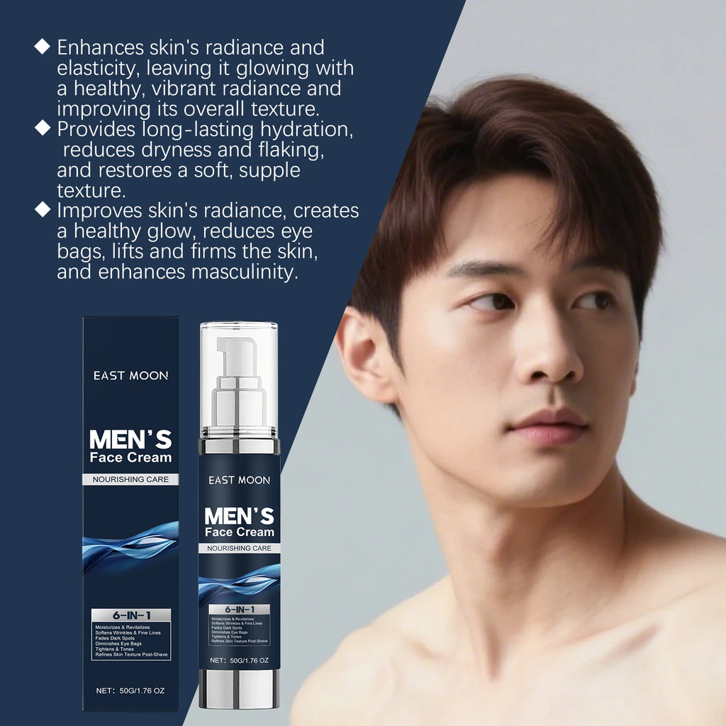 East Moon Men's Deep Moisturizing Cream Enhances Skin Elasticity Facial Aftershave Care Moisturizes Eye Area Multi-purpose Cream Zpaxo