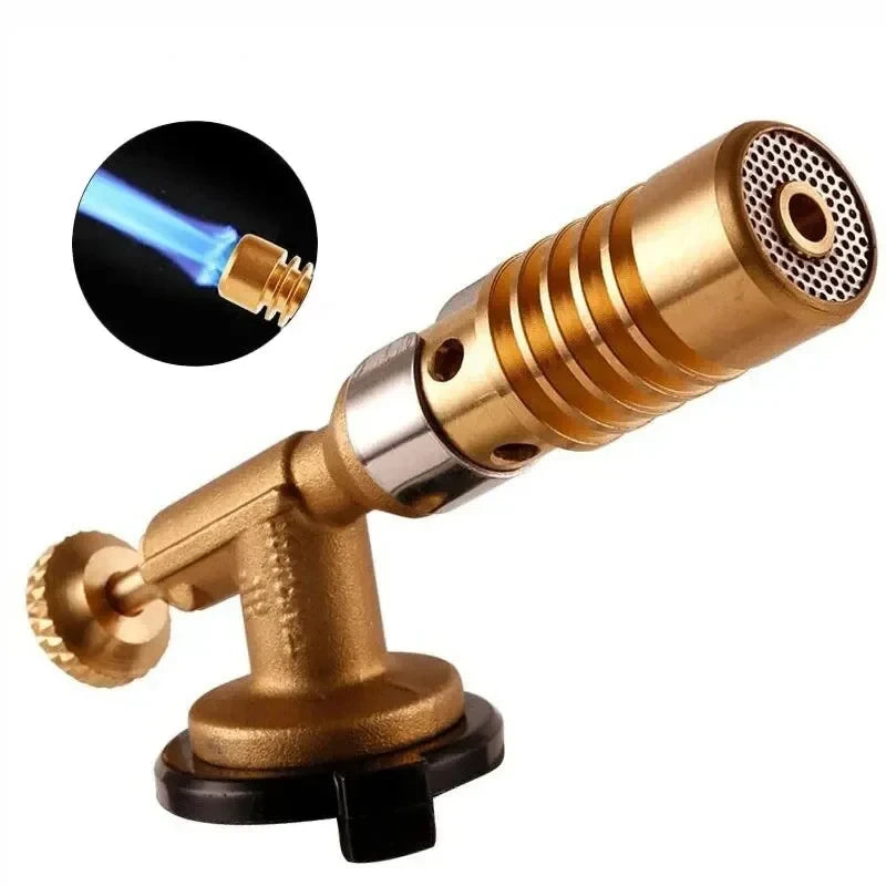 1set Picnic Barbecue Baking Cassette Stove Double-tube Spray Gun All-copper Flame Outdoor Barbecue Igniter Welding Gun Nozzle Zpaxo 1set