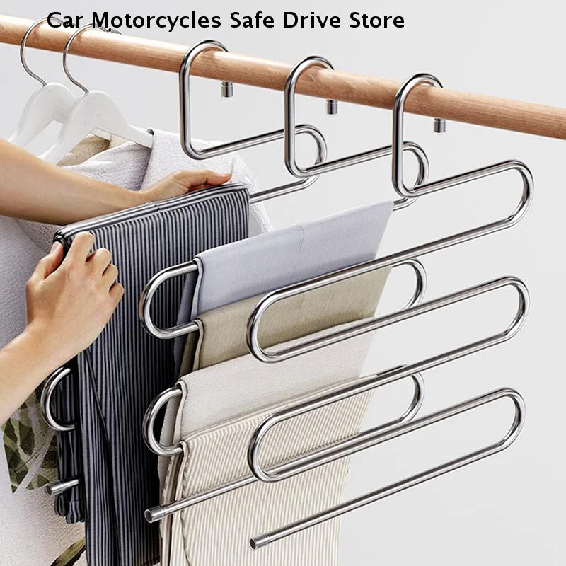 5 Layers Multi-functional Clothes Hangers Non-slip Pant Storage Rack