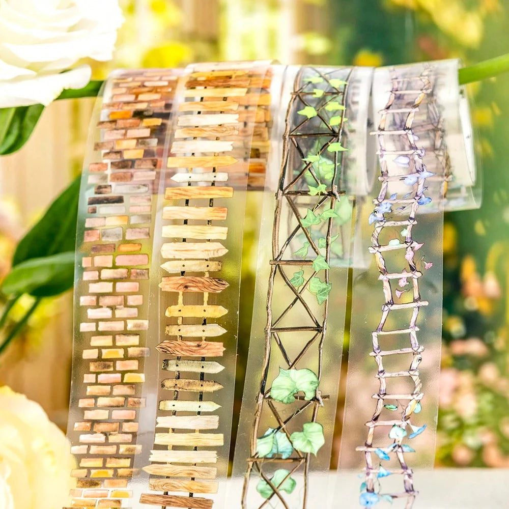 2M/Roll Garden Path Series Scene Stickers PET Scrapbook Tapes Landscaping Path Journal Scrapbooking Decorative Supplies Zpaxo