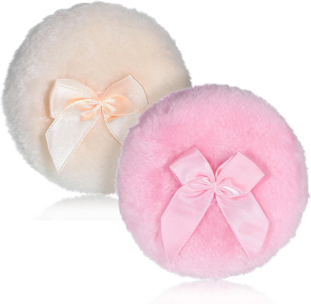 Large Fluffy Powder Sponge Puff Ultra Soft Washable Reusable Velour
