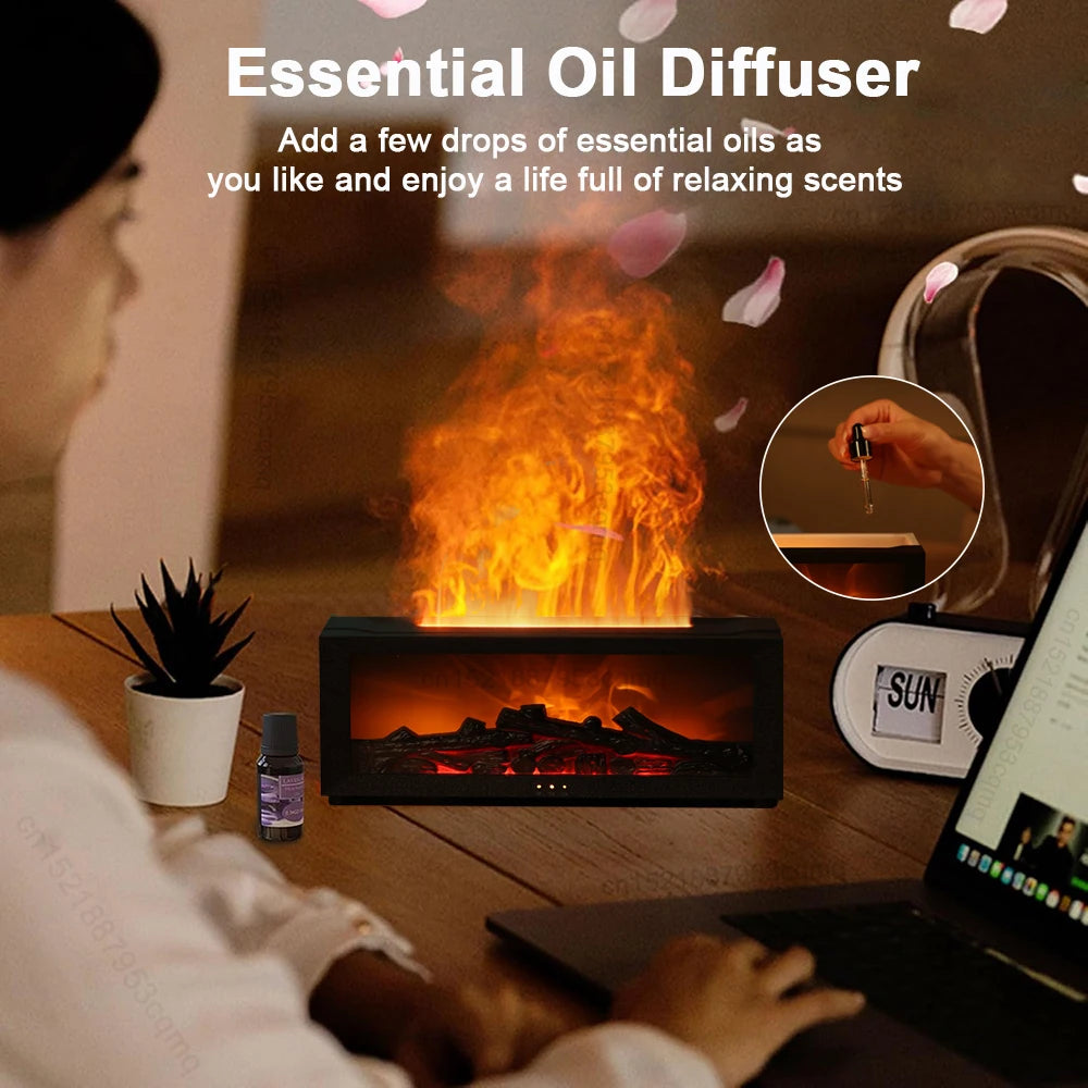 Aroma Humidifier Flame Essential Oil Diffuser Air Aromatherapy