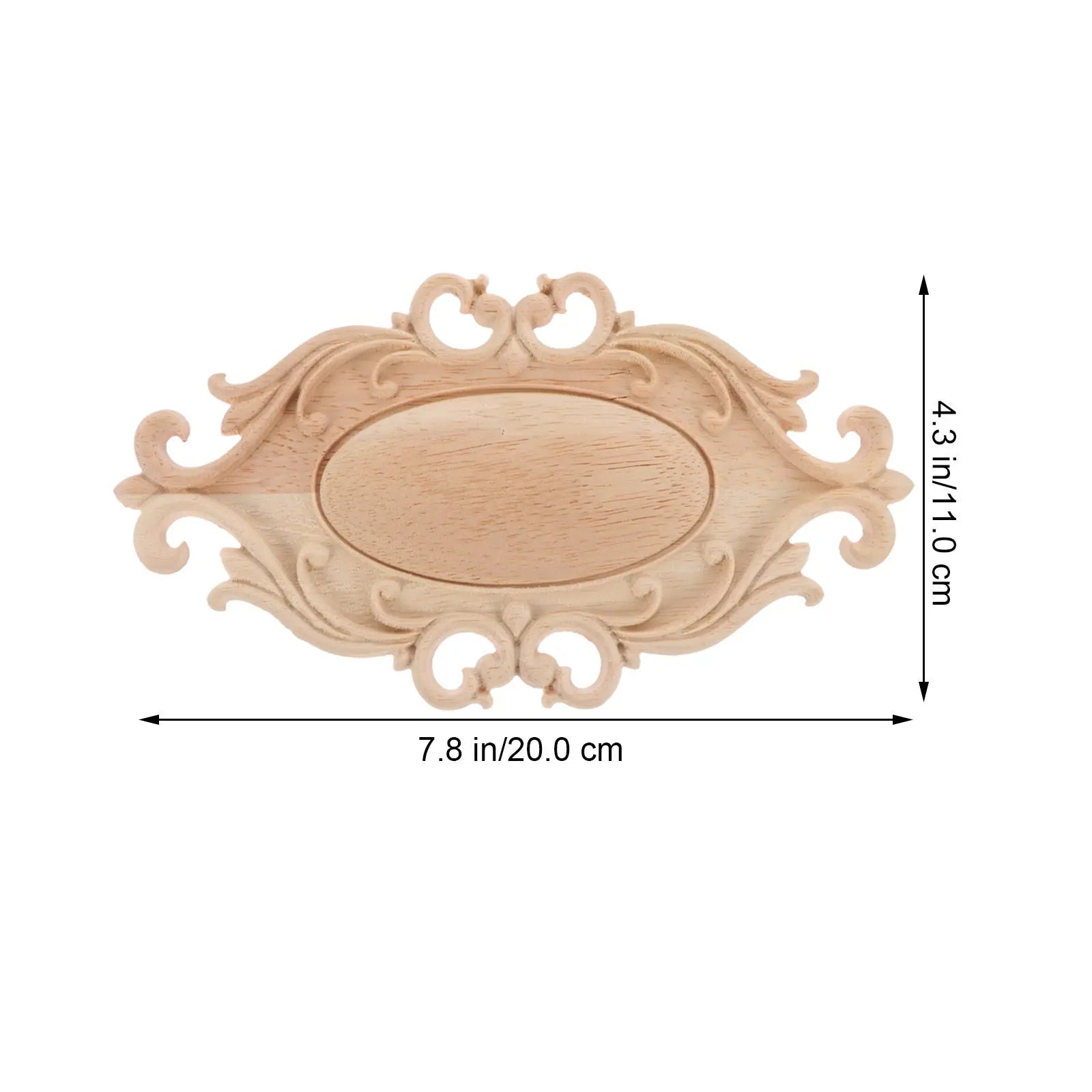 Wood Carved Decal Decor Light Compact Wooden Applique Furniture