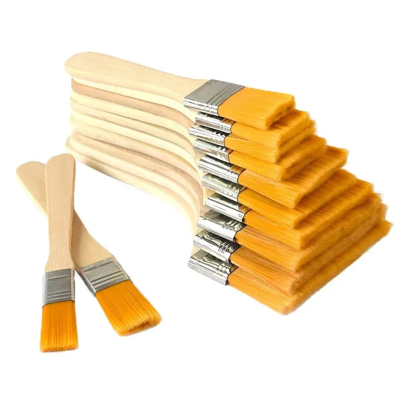 Wooden Handle Memory Nylon Bristle Paint Brush Drawing Watercolor