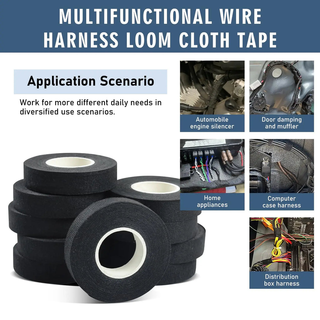 Auto Car Flannel Flannelette Adhesive Tape Wiring Harness Anti Rattle Self Adhesive Felt Tape Auto Repair Tools Zpaxo