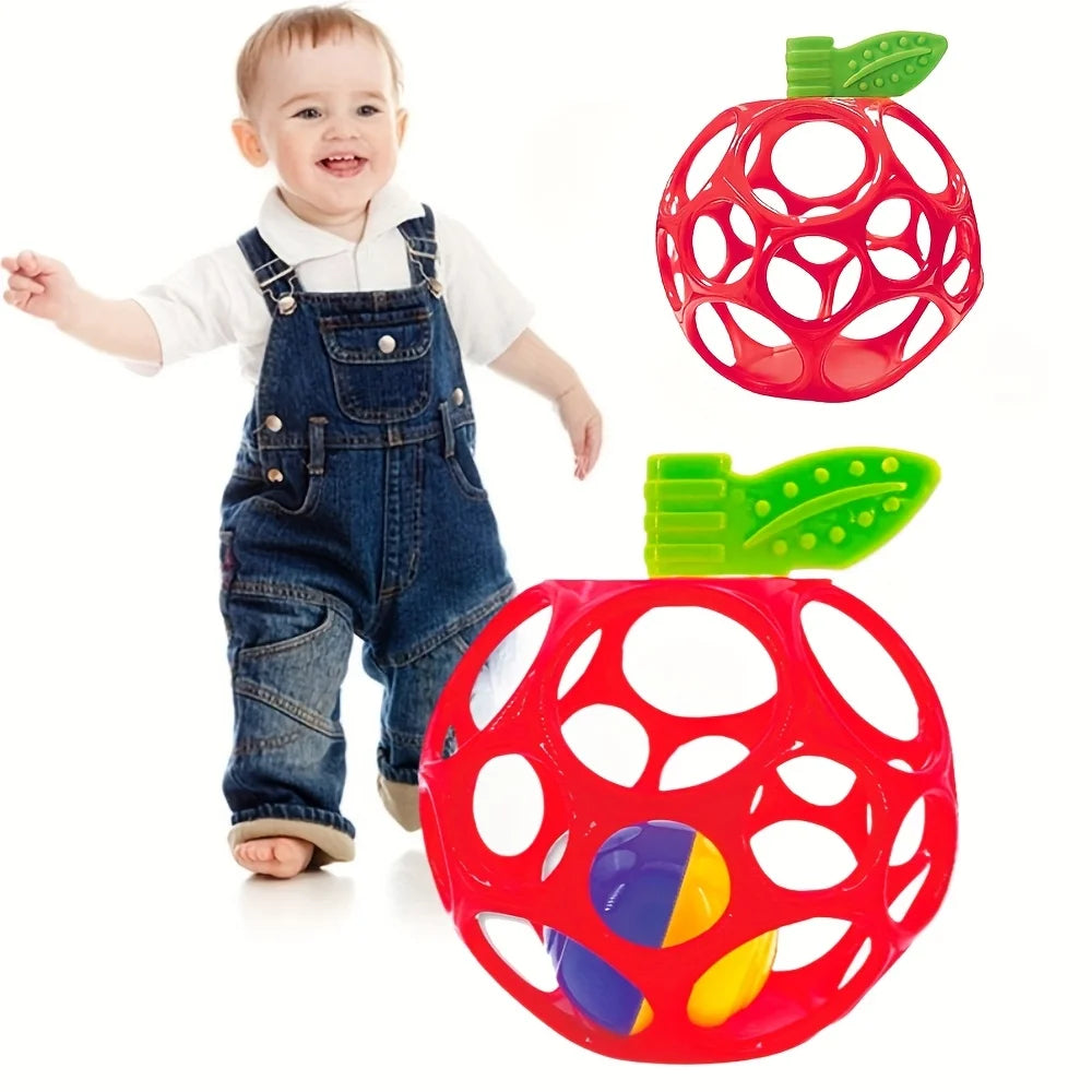 Baby Bell Ringing Toy Apple-shaped Handheld Sensory Ball Bells