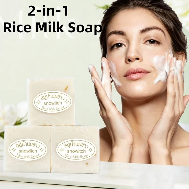 Thai Rice Milk Soap Bar – Moisturizing Handmade Cleanser Handmade Soap Bar Zpaxo