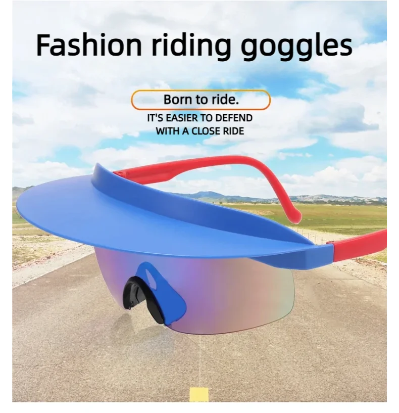 Fashion Dazzle Colour Cycling Glasses Men Women Hats Sunshade Personalized Windproof Travel Hiking Outdoors Bicycle MTB Zpaxo