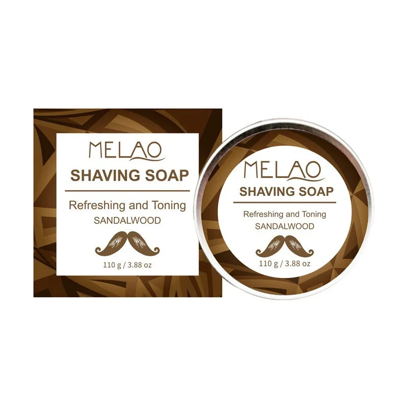 Men's Sandalwood Shaving Soap 110g – Aluminum Tin Beard Care Shaving Soap Zpaxo