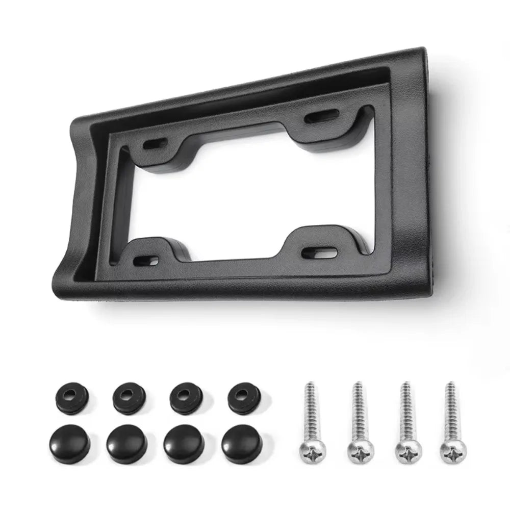 EVA Material License Plate Frame Black Crashproof Design Holder Zpaxo Black
