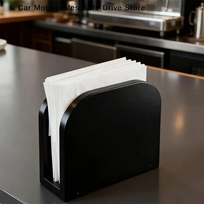 Wooden Napkin Holder Tissue Box Countertop Dispenser Kitchens Dining