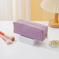 Pencil Case Solid School Supplies Large Capacity Stationery Bag