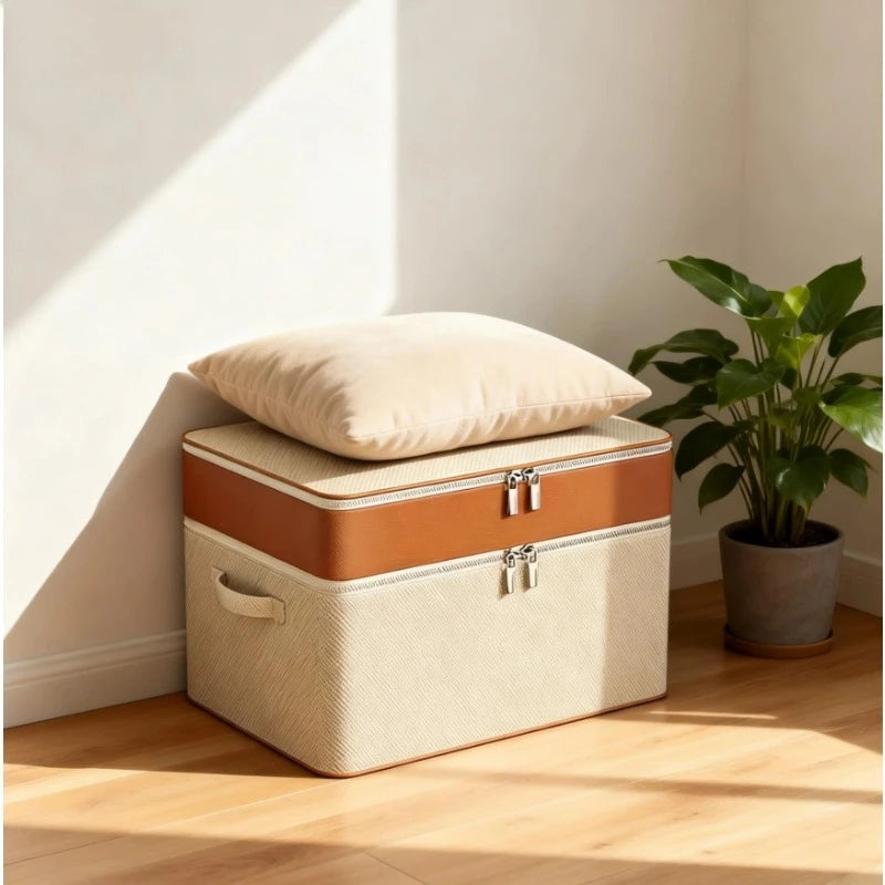 Jumbo Foldable Storage Bin Polyester Organizer-extra Large Dustproof