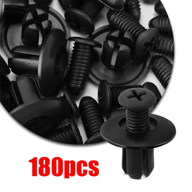 Black Plastic Push Rivet Clips – Auto Bumper & Fender Fasteners