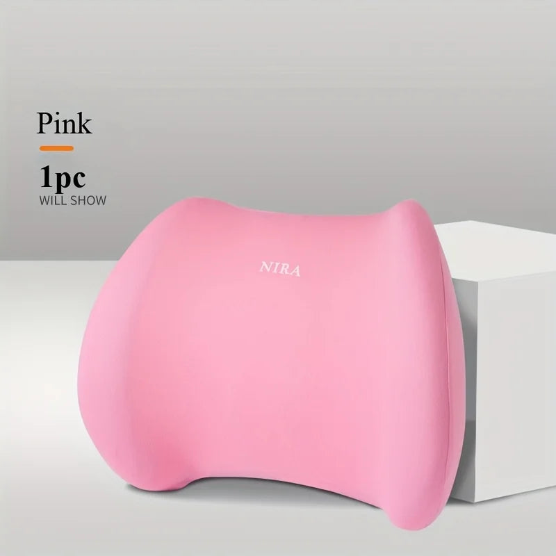 Ergonomic Office Bed Lumbar Pillow Posture-correcting Back Support Zpaxo 1pc-Pink