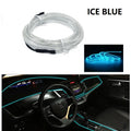 5M USB Car Interior LED Strip Ambient Neon Atmosphere Light Car Ambient LED Strip Zpaxo Ice Blue