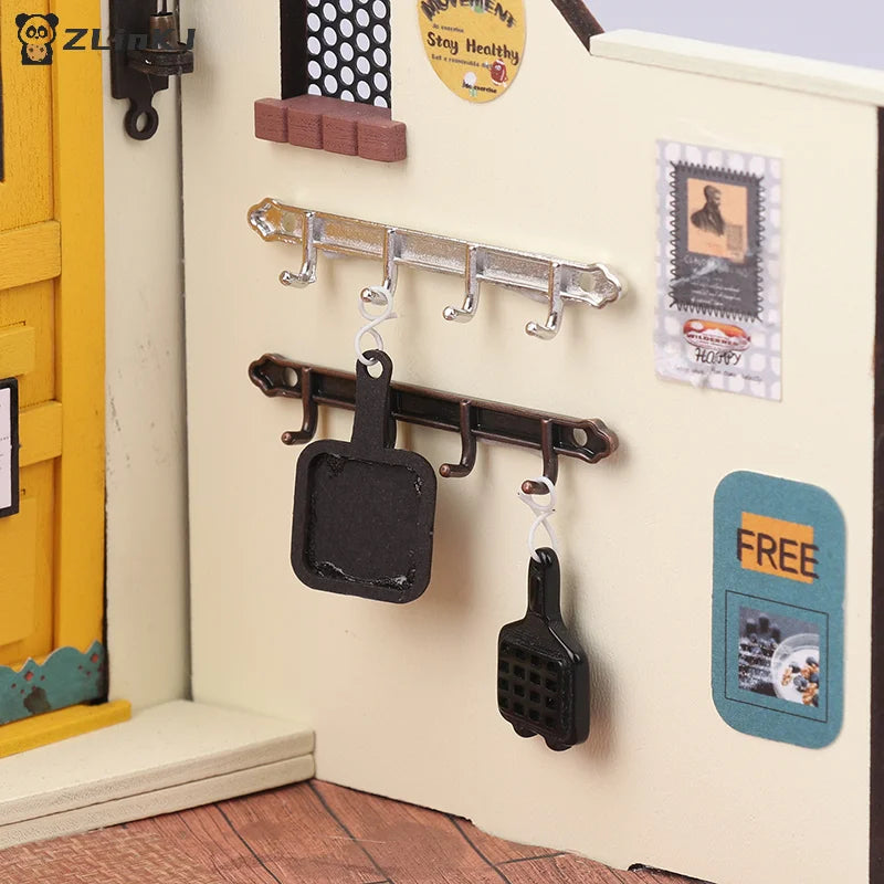 ▶1/12 Dollhouse Metal Clothes Racks Wall Hook Dollhouse Miniature Furniture Dolls House Accessories Pretend Play Toys Zpaxo