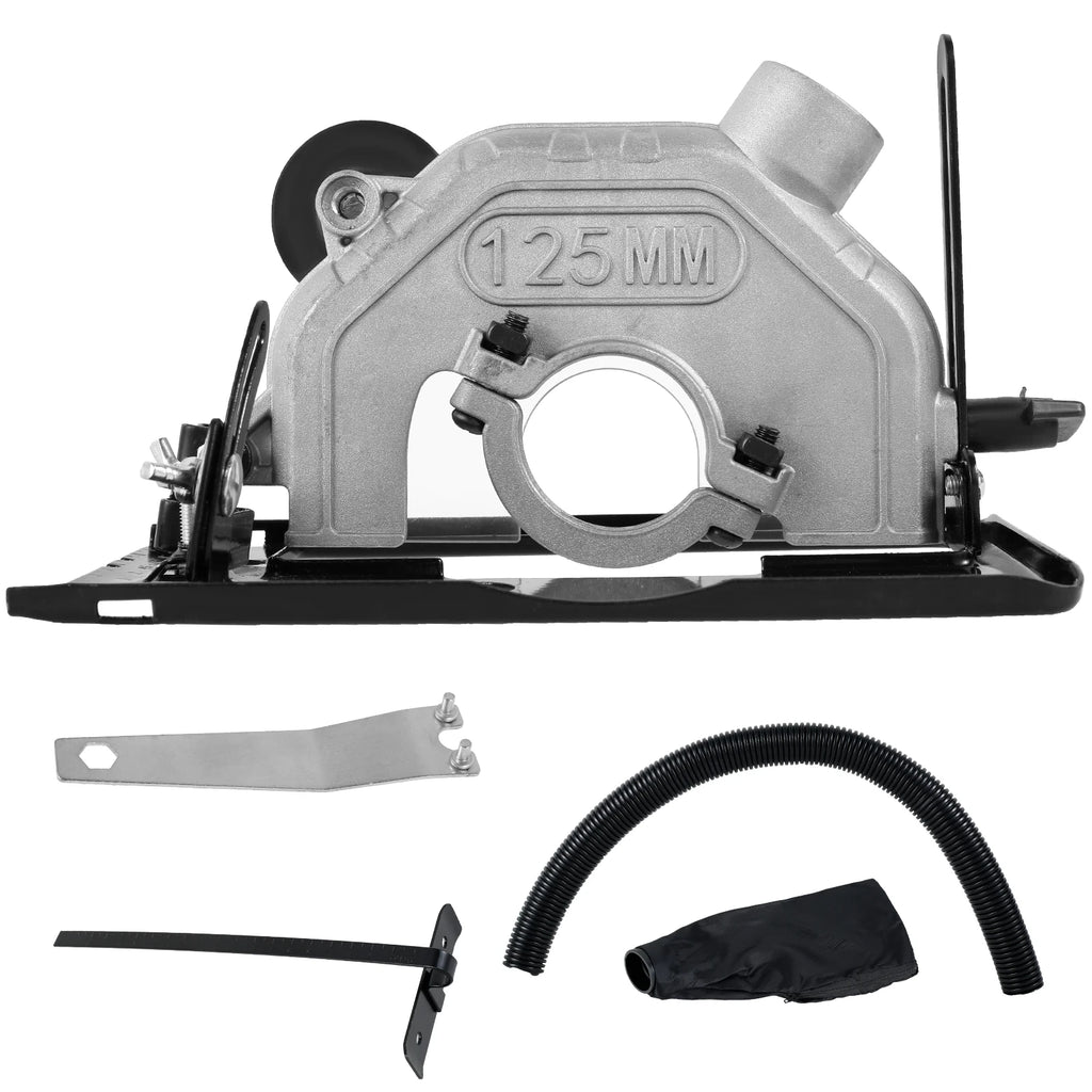 125 Types Angle Grinder Balance Bracket Converter to Heavy Duty Cutting Machine Tools Protection Cover Carpenter Builders w/Base Zpaxo Black gray