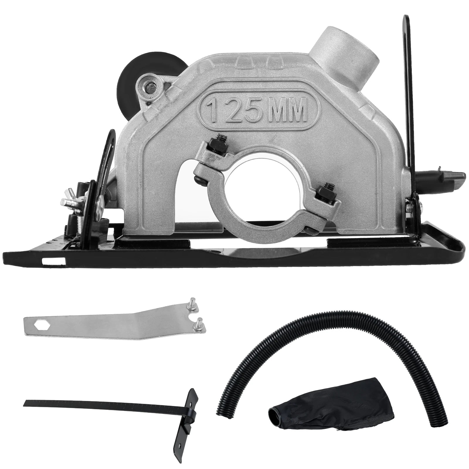 125 Types Angle Grinder Balance Bracket Converter to Heavy Duty Cutting Machine Tools Protection Cover Carpenter Builders w/Base Zpaxo Black gray