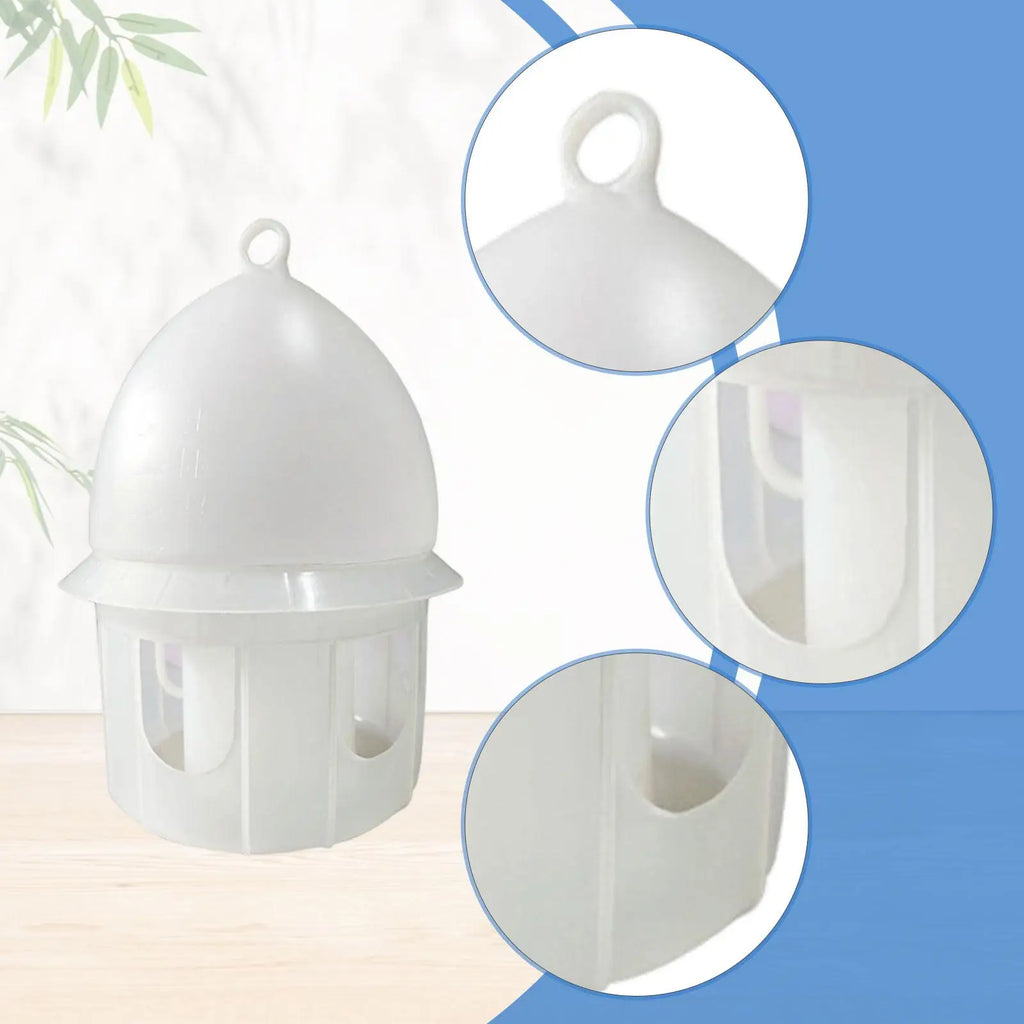 Pigeon Water Feeder Thickened Large Capacity Hanging Design Drinker Drinking Station for Chicken Dove Quail Parrot White Zpaxo
