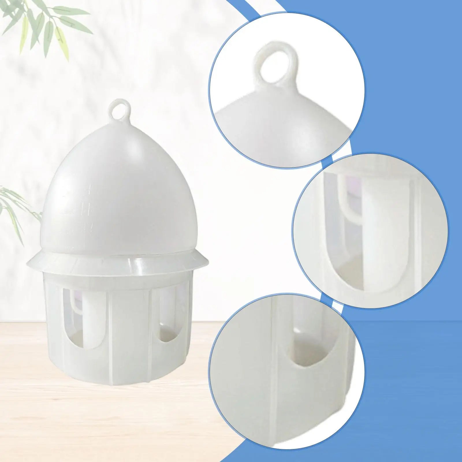 Pigeon Water Feeder Thickened Large Capacity Hanging Design Drinker Drinking Station for Chicken Dove Quail Parrot White Zpaxo