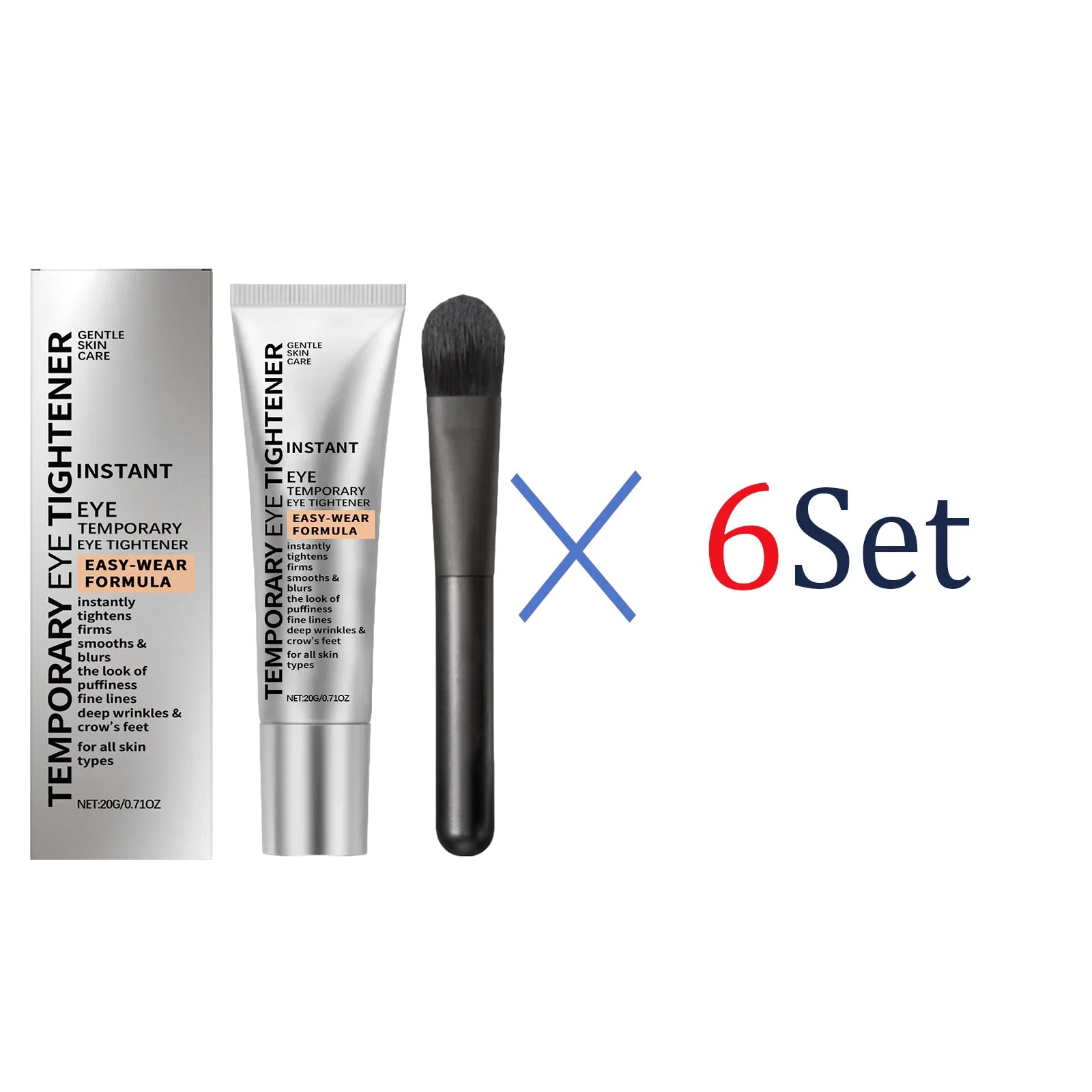 Anti Wrinkle Eye Cream Dark Circle Puffiness Reduction Moisturizing Eye Treatment Hydrating Under Eye Cream for Fine Lines Zpaxo 6 Set