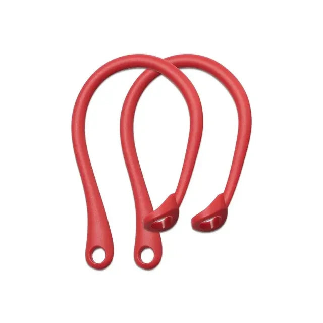 1 Pair Silicone Anti-lost Ear Hook For Apple AirPods 1 2 3 4 Pro Sport Anti-drop Ear Hook Wireless Bluetooth Earphones Accessory Zpaxo Red