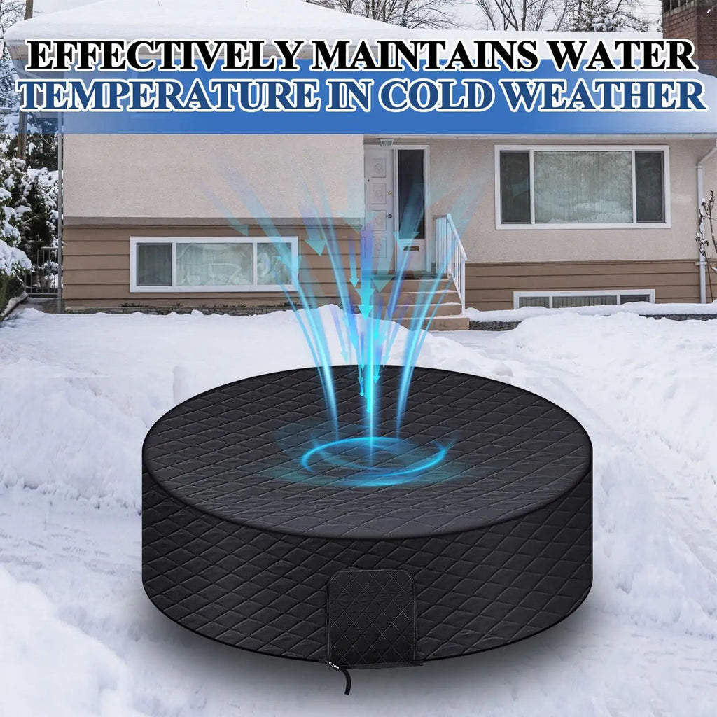 Tub Cover Insulated Inflatable Round Waterproof Winter Pool Protector