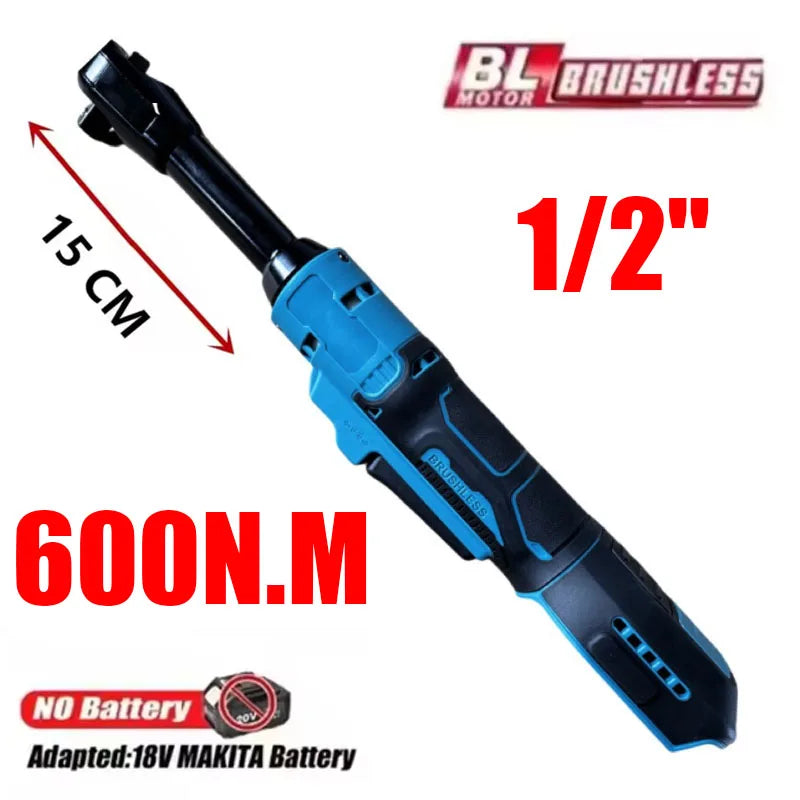 Makita 18V Battery Brushless Electric Ratchet Wrench 1 2 Extended