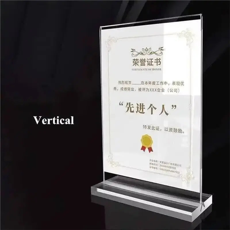 A6 150x100mm Clear Acrylic Sign Holder Table Menu Stand Restaurant