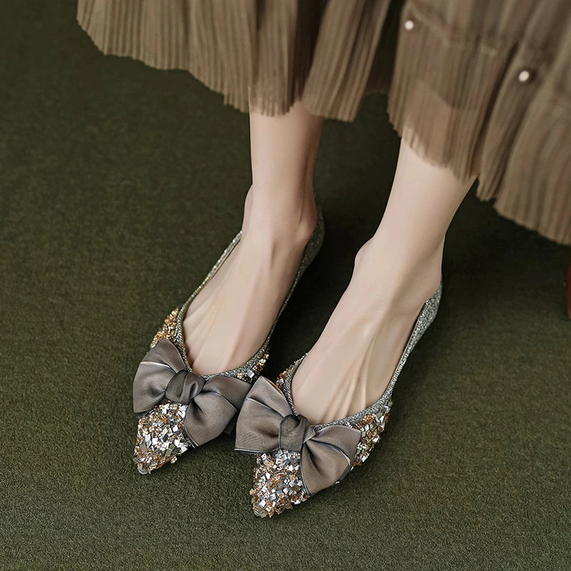 Women Shallow Mouth Mary Jane Shoes French Chunky Heel Soft Sole Zpaxo