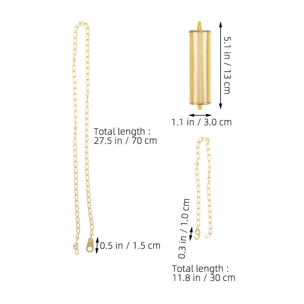 2Sets Metal Hollow Decorative Hammer Flower Pattern Clock Replacement Chain Floor Mechanical Clock Parts Repair Accessories
