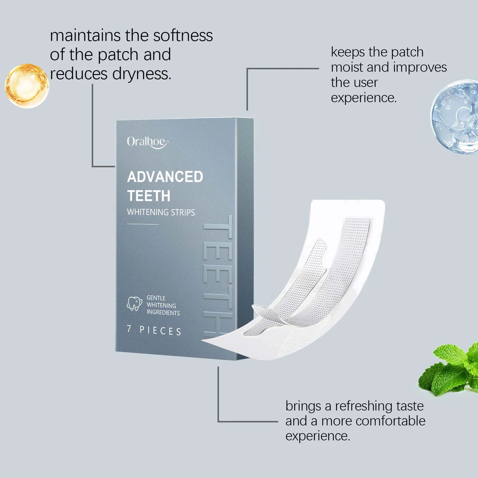 Oralhoe Teeth Whitening Strips – Enamel-Safe, Fresh Breath Teeth Whitening Strips Zpaxo