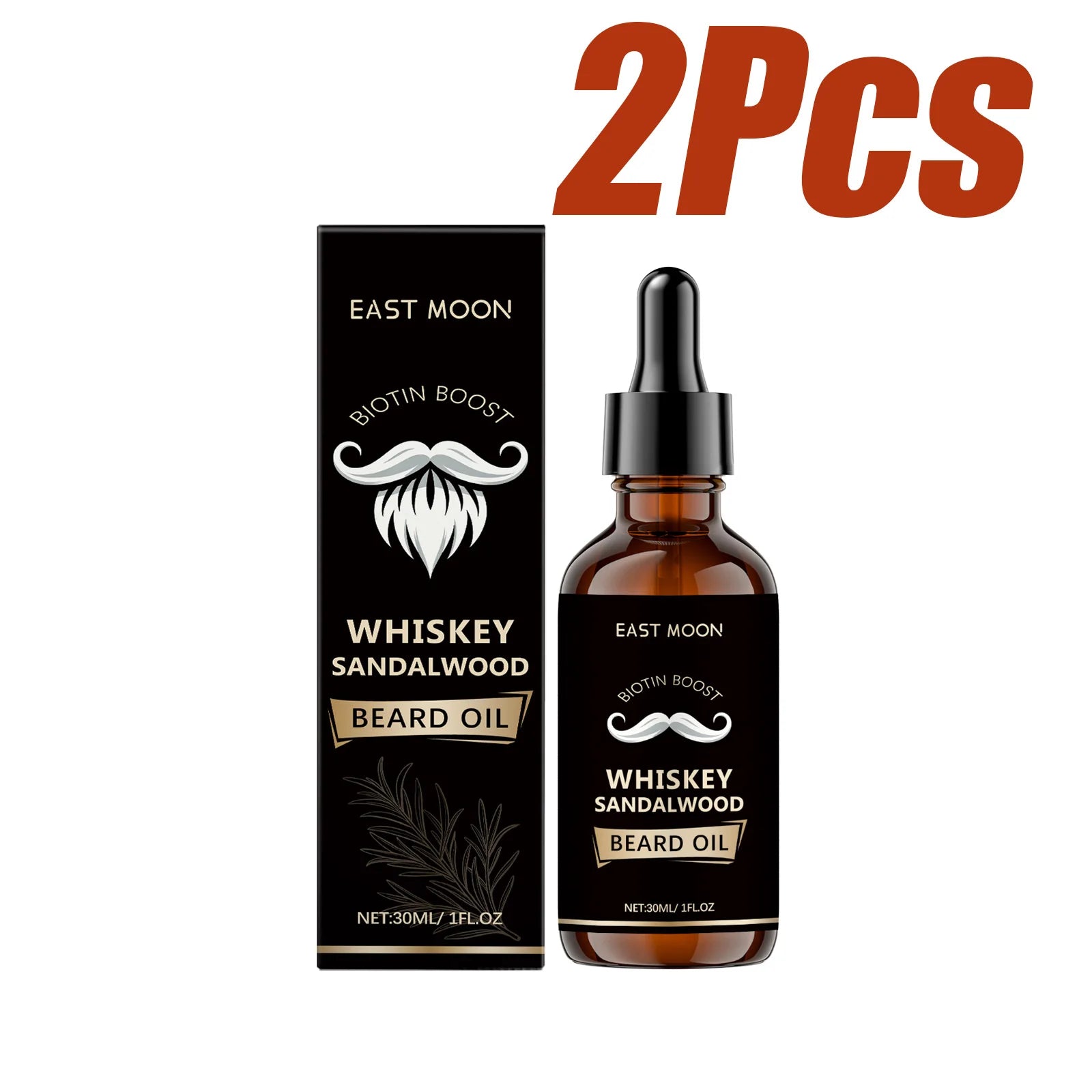 East Moon Rosemary Beard Oil for Men – Non-Greasy 30ml Beard Care Oil Zpaxo 2 x 30ml Boxed