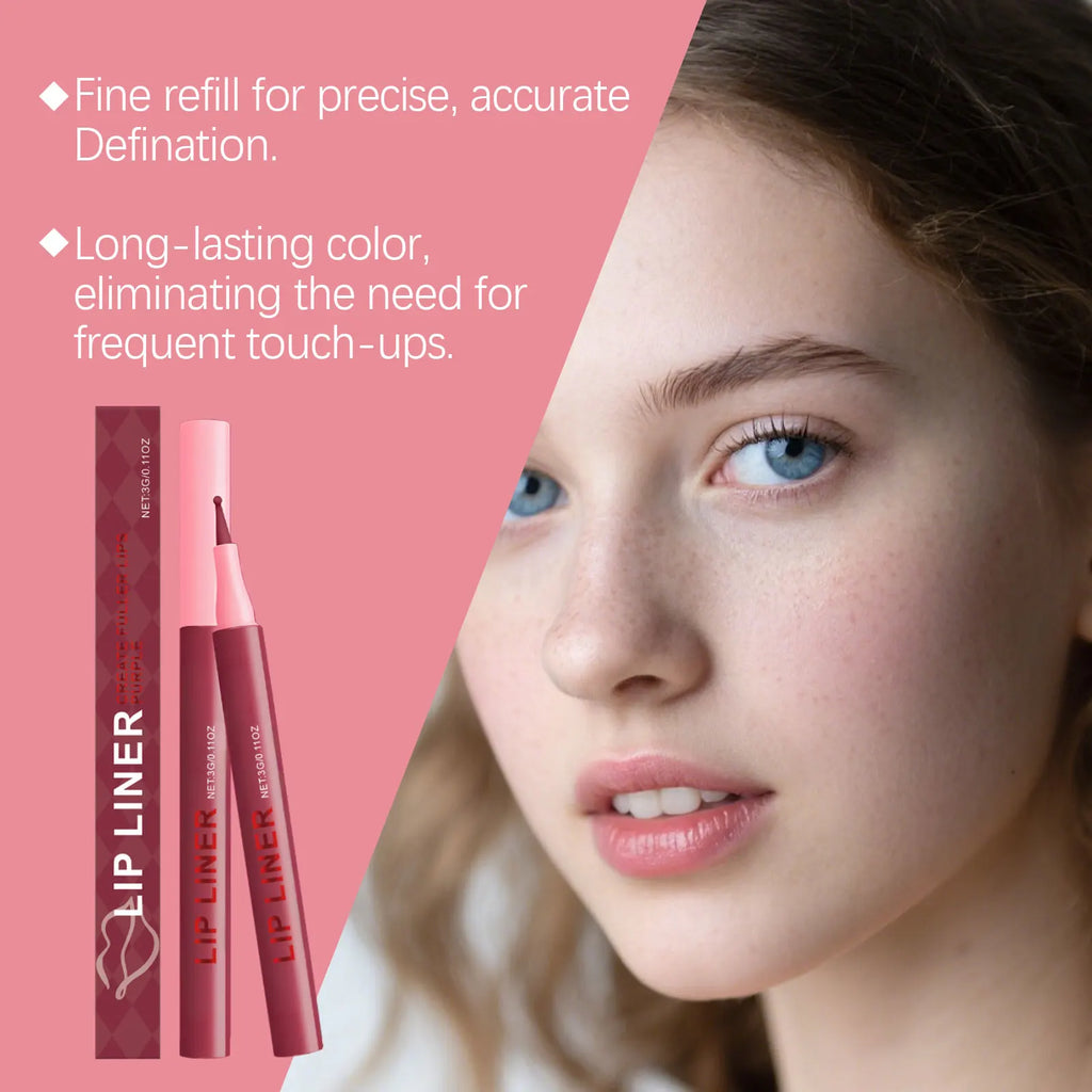 Ouhoe Waterproof Matte Lip Liner Pencil – 6 Colors Long-Lasting Lip Liner Pencil Zpaxo