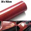 DIY Protection Waterproof Decal 6D Car Interior Wrap Sticker Glossy Zpaxo Red-20X152cm