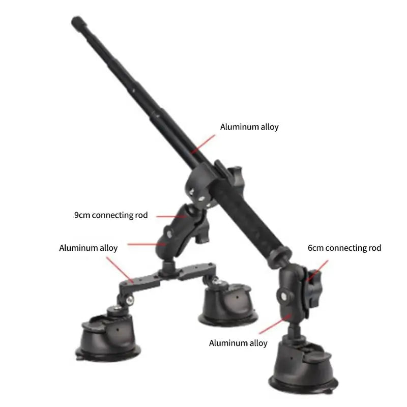 Y1UB Easy Setups Camera Car Roof Mount 3 Suction Cups 1 2m Extension